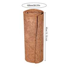 Rollo de fibra vegetal, alfombra natural para reptiles, suministros de cama para reptiles, aislamiento, maceta, cesta, lámina de coco, forro de fibra de coco - 100 cm x 40 cm - Ver 4