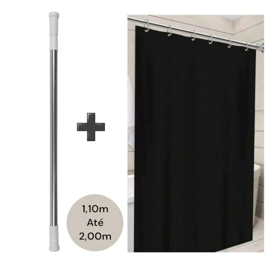 Shower Curtain Rods - 光滑黑色 PVC - 查看 1