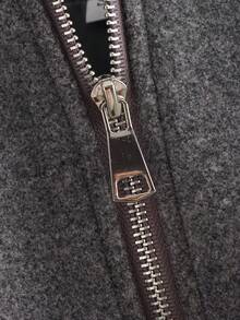 Women's 2025 Autumn Fashion Street Style Solid Color Zipper Pocket Short Jacket Coat