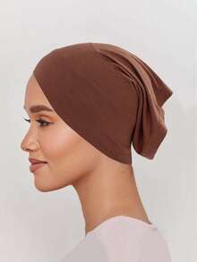 FADZOYLE 纯色内衬头巾帽头带弹性透气管状头巾帽衬垫长袍日常女士面纱