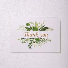 10pcs Kraft Paper/White Card Printed Golden Thank You Cards, Folding Greeting Cards, Kraft Paper Envelopes, Seal Stickers, Multiple Styles And Colors Available,Christmas - Multicolor - View 26