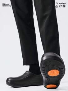 Suitable For Men! Adopts Bionic Gecko Suction Cup Technology, Built-In BIONic Slip-Resistant System, With Super Anti-Slip Performance, Also Oil-Resistant, Waterproof And Wear-Resistant. Close-Toe Design With Moderate Ankle Height. Simple Solid Color Design, Made Of New Synthetic Materials. Specially Designed For Chefs, Catering Backroom Staff, Hotel Workers, Food Factory Workers, Also Suitable For Home Kitchen Scenarios. This Kitchen Work Clogs Are The Considerate Companion For Your Work And Life.