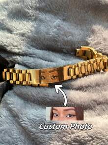 Pulsera de ojo tallada personalizada para hombres, pulsera de foto de ojo personalizada, pulsera de foto de ojo de pareja grabada con láser, joyería de recuerdo - Pulseras personalizadas - Ver 8