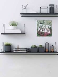 1 件壁挂式搁架，免钻孔壁架，有小/中/大尺寸可选，适用于客厅、卧室、书架、电视背景、壁挂式储物架（含挂钩）