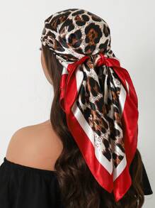 1 peça de cachecol moderno para todas as estações, cachecol quadrado estampado para mulheres, bandana feminina para uso diário, novo lenço de cabeça com proteção solar
