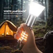 1pc Multi-Functional Bright Portable Flashlight | Dual Light Source + 5 Lighting Modes | Tail Hook Design + Detachable Lamp Cover | TYPE-C Charging + Extra-Long Runtime | Essential For Outdoor Adventure, Camping, Hiking, Night Fishing, Night Cycling