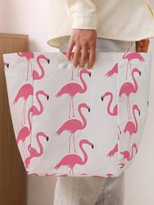 1 pieza Cesta de almacenamiento plegable de gran capacidad con diseño de zorro lindo y asa, cesta de almacenamiento multiusos para guardería, pañales de bebé, ropa, juguetes y organización de varios