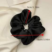 5 Elegant Satin Headbands, Soft And Elastic, Suitable For Women And Girls, Solid Color - 5pcs - 查看 4