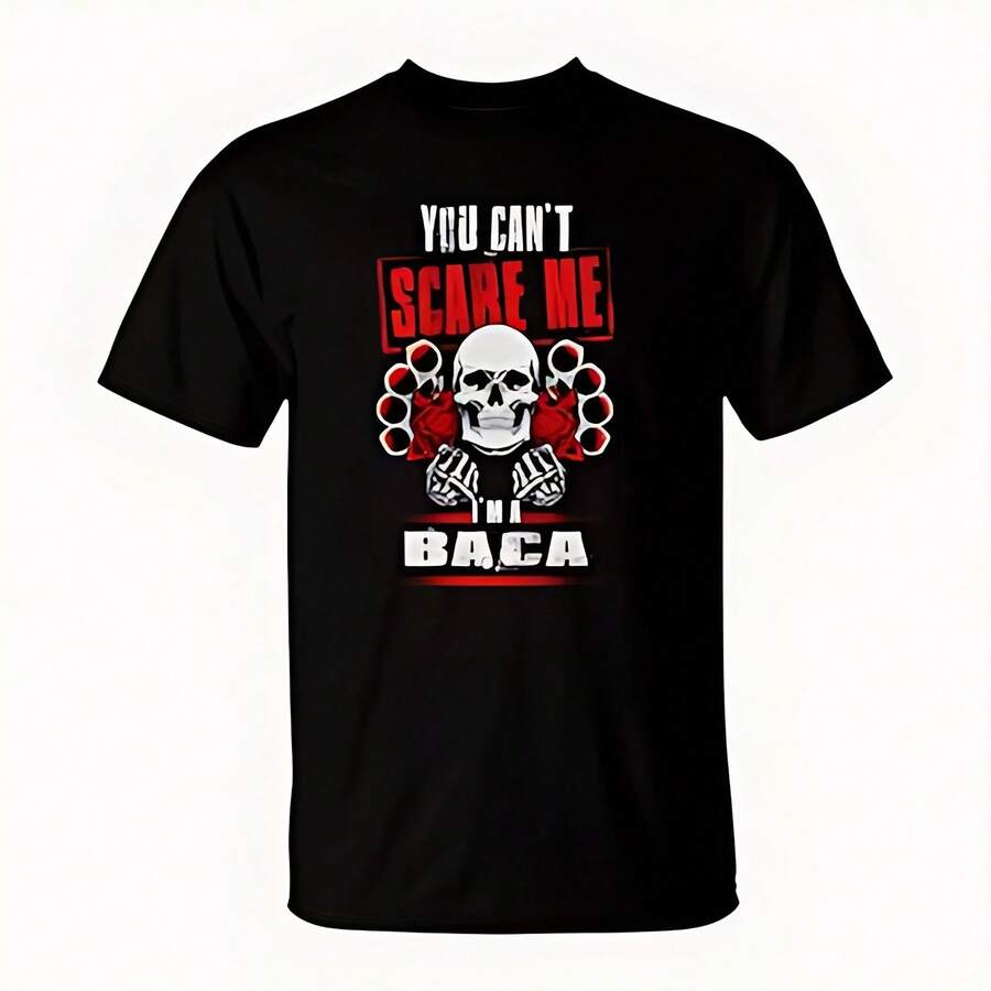 Baca You Can't Scare Me I'm A Baca T-Shirt Pm 220G Cotton T-Shirt For And Wo – Heavyweight Yet Soft, Designed For Everyday Wear, Work, Street Style, Or Lounging At Home – Combines Minimalist, Retro, And Urban Fashion – Perfect Gift For Birthdays, Days, , Family, Or Yours - Black - View 1