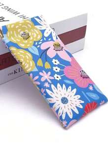 Squeezed Top Sunglasses Case Bohemian, Soft Leather Glasses Case Portable Sunglasses Bag