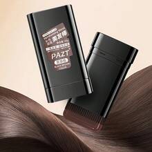 (Barra de tinte de cabello temporal de 20g) Barra de tinte de cabello temporal para adultos, cobertura duradera para cabello seco, fácil de aplicar y quitar, barra de tinte para cabello y barba de 20g para cubrir canas de emergencia, contiene esqualano - Marrón oscuro - Ver 4