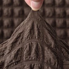 1 件纯色薄纱裙式沙发套，防滑透气弹力沙发套，防尘家具保护套，适合宠物使用，适用于卧室、办公室、客厅