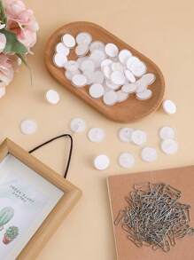 100 Pairs Easy-Install No-Drill Ceiling Hooks - Transparent, Damage-Free Adhesive Hangers For Festive & Party Decorations, Stainless Steel, Ideal For Christmas & Birthday Celebrations