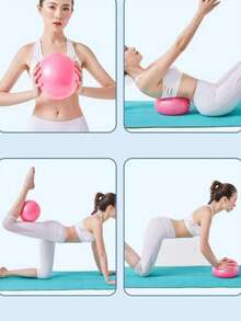 1pc 25cm Anti-Burst Yoga Ball, Thick Matte Finish Exercise Ball For Pilates, Gym Workout - Multicolor - View 12