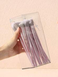 Supporto protettivo dalla polvere per pennelli da trucco, porta pennelli da trucco in acrilico trasparente, organizer multifunzionale per cosmetici, contenitore da scrivania per pennelli da trucco, rossetti, matite per sopracciglia, scatola di stoccaggio per il trucco, regalo per lei, ideale per la decorazione da scrivania e il bagno