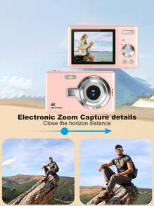 1 Pc Q12 Digital Camera With 32G Memory Card,50 Million Pixels 2.4-Inch Screen Portable Camera, Rechargeable Camera CCD & Multiple Filter Modes. Portable Anti-Shake Smart Zoom Digital Camera For Outdoor