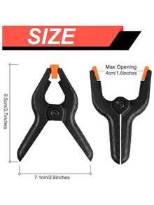 10 Packs Of 2-4-9 Inch Professional Plastic Small Spring Clamps Heavy Duty Clamps Crafts For Backdrop Stand,Photography, Office ,DIY - View 11