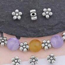 30pcs/50pcs/100pcs Vintage 3-Layer Wheel Spacer Beads, Large Hole Spacer Beads, Suitable For DIY Handmade Bracelets, Necklaces, Earrings, Jewelry, Crafts