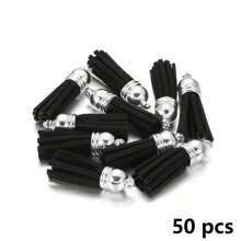 20/50 piezas Colgantes con borlas dorados y plateados, broches, accesorios para pendientes, llaveros, colgantes, borlas para manualidades y joyería DIY