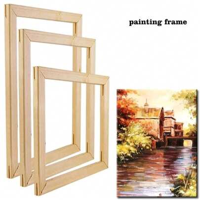 Canvas Frame Wooden Frames Wooden Photo Oil Painting Canvas Diamond Painting Frames Wall Art Canvas Diy Poster Drop Shipping,Wooden Inner Frame, Living Room, Bedroom, Home Decoration Gift, Birthday, Graduation