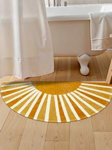 1 件明亮柔软的半圆形太阳形防滑垫，适用于卧室和客厅装饰地毯、厨房吸水门垫、卧室装饰、房间装饰、小地毯、毯子、户外垫、花园垫、客厅地毯 - 彩色 - 查看 4