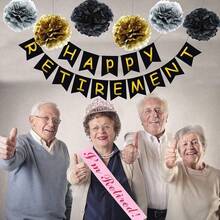 New  Retirement Party Drations Retired Tiara/Crown, Retired Sash For Women Retirement Gifts, Retirement Party Pli, Gifts, Favors (Pink) - 粉色 - 查看 3