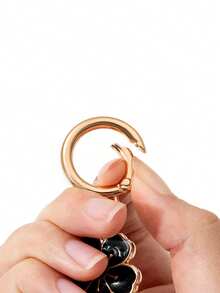 櫻花圖案包鏈升降鏈換肩帶。櫻花造型扣式包鏈包肩帶包配件包擴展鏈用於手拿包和錢包制作吊墜包配件替換零件 - 白色 - 查看 11