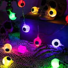 1 Peça Luz de Corda de LED em Formato de Olho, Adequada para Halloween, Dia dos Mortos, Decoração de Quarto e Sala de Estar, Iluminação de Atmosfera, Decoração de Halloween, Decoração Doméstica, Decoração de Festa, Decoração de Quarto, Decoração de Jardim de Halloween para Presente Fada