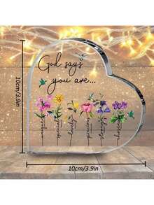 1 件 2D 平面亚克力装饰牌匾 - 带有彩虹图案的法式标志 - 送给妈妈、姐妹、阿姨或老师的独特礼物 - 透明亚克力纪念品，适合生日、圣诞节或教师感谢，最适合圣诞节学校装饰、学校惊喜宿舍装饰、返校家居装饰、房间装饰、学校用品