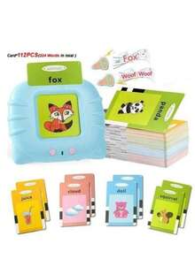 English And Portuguese Card Reader Electronic Toy For Kids 112 Cards Total 224 Words Educational - CARTINHO-AZUL - 查看 6
