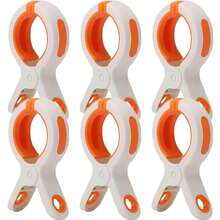 10 件装沙滩巾夹、巡航沙滩椅毛巾夹、衣夹、沙滩巾架，防止毛巾被风吹走，耐用且颜色鲜艳，适合海滨、海滩、露营、烧烤用品、圣诞节和万圣节礼物 - 彩色 - 查看 21