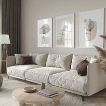 三件套，墙面装饰画，中性色调墙面装饰画，植物墙面装饰画，植物墙面艺术，植物艺术，极简主义墙面艺术，自然主题墙面装饰画，三件套装饰画，自然风，波西米亚风格，无框和有框可选