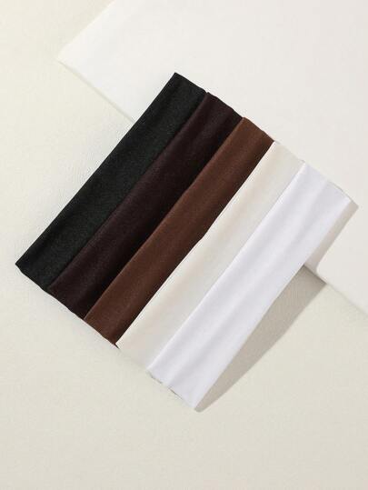 5pcs Elastic Non-Slip Soft Fabric Headbands For Women - Yoga, Running, Sports Accessory Hair Band Turban Headband Sweatband, Hairband Fall Winter Hair Accessories For Women For Vacation Outfits Woman Elegant Scarf Women Bandana Soft Headwrap