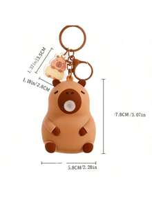 1 件水豚钥匙扣 - 挤压玩具 - 缓解压力 - 汽车钥匙扣 - 礼物 - 彩色 - 查看 5