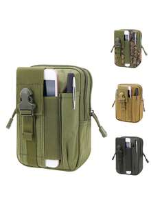 1 pieza Bolsa táctica de cintura estilo militar para uso al aire libre, bolsa multifuncional para deporte y cinturón, bolsa para teléfono móvil, monedero, bolsa de mano, bolsa para correr, acampada y caza - Multicolor - Ver 3