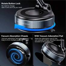 360° Rotating Magnetic Phone Holder, Foldable & Extendable, Universal Compatibility, Non-Waterproof, Portable, Suitable For Car/Bathroom/Travel/Gym/Smooth Surface. Note: Only Supports Installation On Smooth Surfaces. - Black - View 7
