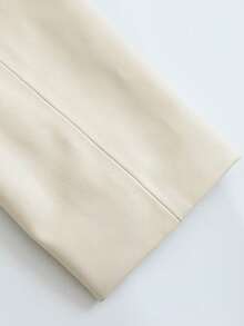 Veste en fausse à double boutonnage avec col cranté pour femmes, printemps/automne