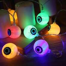 1 Peça Luz de Corda de LED em Formato de Olho, Adequada para Halloween, Dia dos Mortos, Decoração de Quarto e Sala de Estar, Iluminação de Atmosfera, Decoração de Halloween, Decoração Doméstica, Decoração de Festa, Decoração de Quarto, Decoração de Jardim de Halloween para Presente Fada