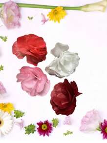 Künstliche Haarblumen, Hochzeitsdekoration, künstliche Blumenornamente, Armblüten, Corsagen, Strohhut Accessoires