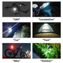 High Brightness RGB LED Strobe Lightwith Remote Control, 7 Color USB RechargeableFlashing Emergency Warning Light For Car,Motorcycle, Bike, Helmet, Bicycle, Drone, Truckand RC Boat (1PCS) - Black - View 7
