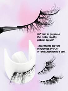 MAGEFY 10 Pairs Half Eyelash Natural Appearance False Eyelash Half Eyelash Cat Eye 17mm Wispy Eyelash Fine Strap 3D Stereoscopic False Eyelash Soft Strap C Curly Natural Eyelash False Eyelash ﻿ ﻿