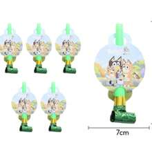 Disposable Meal Plate Sets With Dog Bruy Themed Birthday Party Decorations, Triangular Flags, Atmosphere Banners (5 Sets For Each Style)(Set Of 10 7-Inch Paper Trays, Set Of 10 9-Inch Paper Trays, Set Of 10 Paper Cups, Set Of 6 Popcorn Boxes, Set Of 6 Dragon Blowers, Set Of 6 Speakers, Set Of 10 Masks, Set Of 10 Triangular Flags, Set Of 10 Straws, Set Of 10 Invitation Cards, Set Of 20 Tissues, Set Of 6 Paper Caps, Set Of 1 Tablecloth) - 彩色 - 查看 14