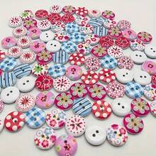 50/100Pcs DIY Handmade Set Buttons, Clothing Accessories Buttons, Sweater Cardigan Clothes Buttons, Round Buttons, Cartoon Mixed Color Small Buttons, Pattern And Color Randomly Sent - Multicolor - View 12