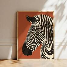 1pc Premium Zebra Art Print Jungle Wall Art & Zebra Stripe Illustration With Vacation Travel Theme, Modern Bohemian Frameless Canvas Poster Tropical Beach Graduation Decor For Bedroom/Living Room/Study/Dorm/Party, Perfect Gift For Her & Wall Prints (Frameless Printable Art, Prints For Wall Decor) - Multicolor - View 2