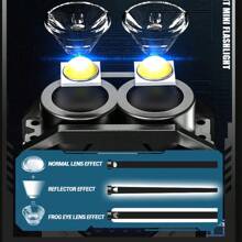 1pc 8-Mode Triple Light Source Keychain Light | Type-C Quick Charging + Magnetic Base | 5.7cm Mini Super Bright Keychain + Cap Clip Dual Design | EDC Gear Outdoor Camping Automotive Lighting Essentials