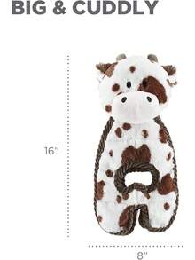 Outward Hound By Charming Pet Cuddle Tugs Pig Plush Interactive Dog Tug Toy - Kéo Bò - Xem 6
