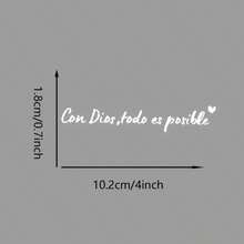 Spanish Car Rearview Mirror StickersCon Dios Todo Es Posible Mirror Decal For Car,Waterproof Christian Car Accessories For Bottle Laptop Window Sticker Suitable For Car Rearview Mirror, Water Cup - one-size - View 3