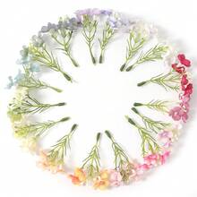 100 件人造迷你樱花、绢花、假植物、家居、餐厅、客厅、户外花园装饰、花艺、摄影道具、秋季/春季、花瓶、花墙、花环、新娘花束、婚礼装饰、DIY 花环用品、生日派对装饰、家居装饰配件、情人节