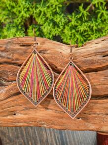 TopHanqi 13 Paar Vintage Bohemien Ohrring Set, geometrische personalisierte Tropfenöl-handgefertigte Quaste-Ohrringe mit Strass-Umwicklung, geeignet für täglichen Gebrauch, Partys, Street-Style, Geschenke, ganzjährig