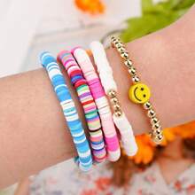 28 Colors Flat Round Polymer Clay Beads Craft Kit For Jewelry Making, Clay Spacer Beads For Bracelet, Necklace, Earring DIY, Suitable For Children And Adults, Includes Alphabet Beads